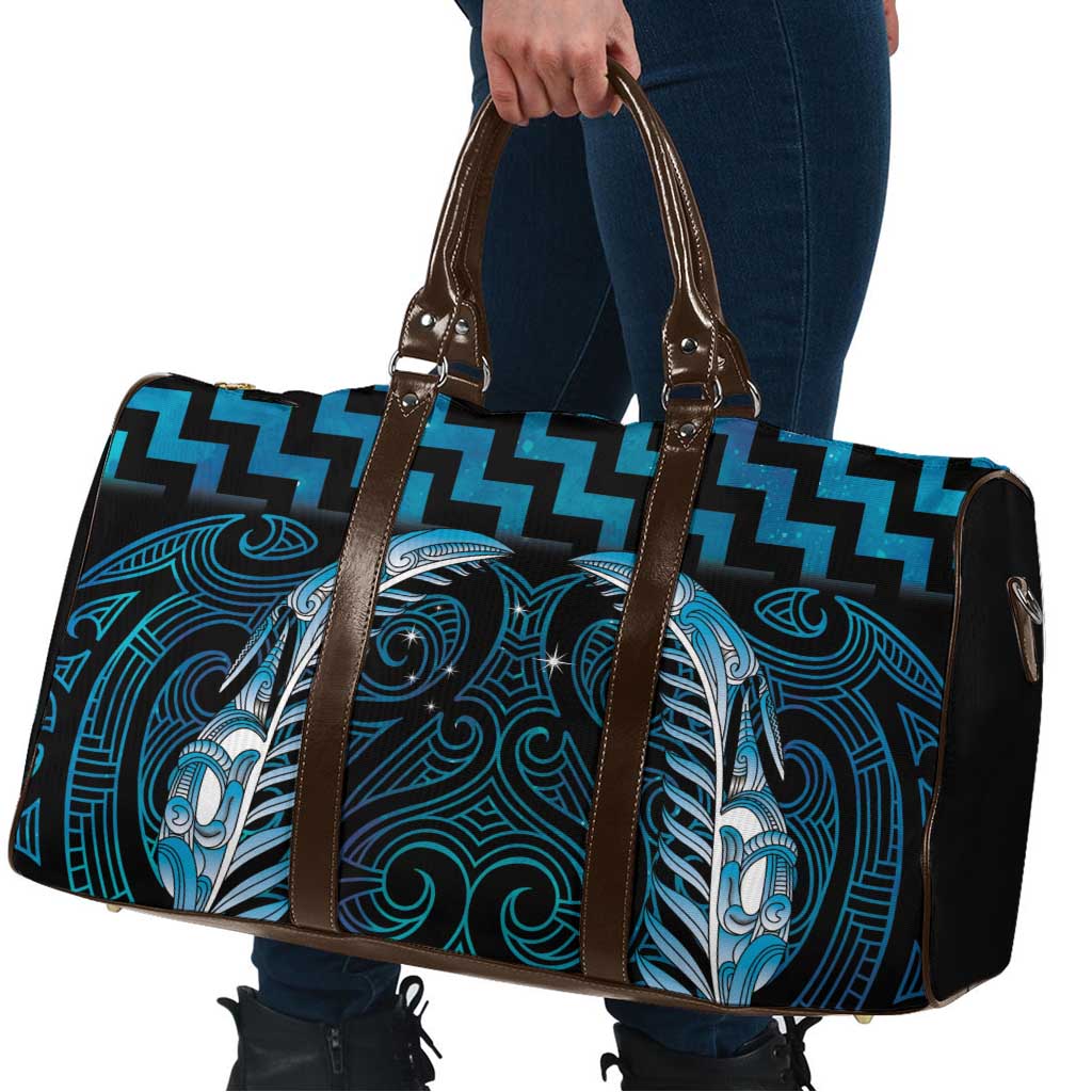 Blue Matariki New Zealand Travel Bag Maori Poutama Galaxy Vibes - Polynesian Pride