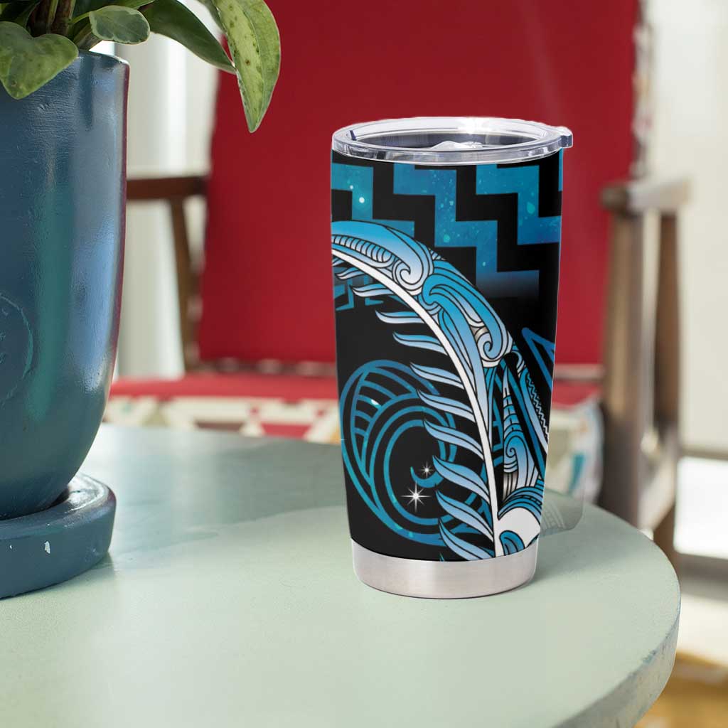 Blue Matariki New Zealand Tumbler Cup Maori Poutama Galaxy Vibes LT14 - Polynesian Pride