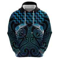Blue Matariki New Zealand Zip Hoodie Maori Poutama Galaxy Vibes LT14 - Polynesian Pride