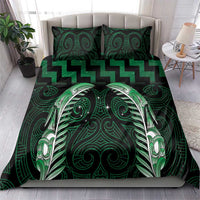 Green Matariki New Zealand Bedding Set Maori Poutama Galaxy Vibes LT14 - Polynesian Pride