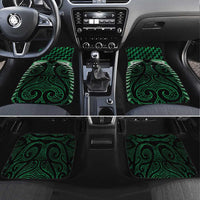 Green Matariki New Zealand Car Mats Maori Poutama Galaxy Vibes LT14 Set 4pcs Green - Polynesian Pride