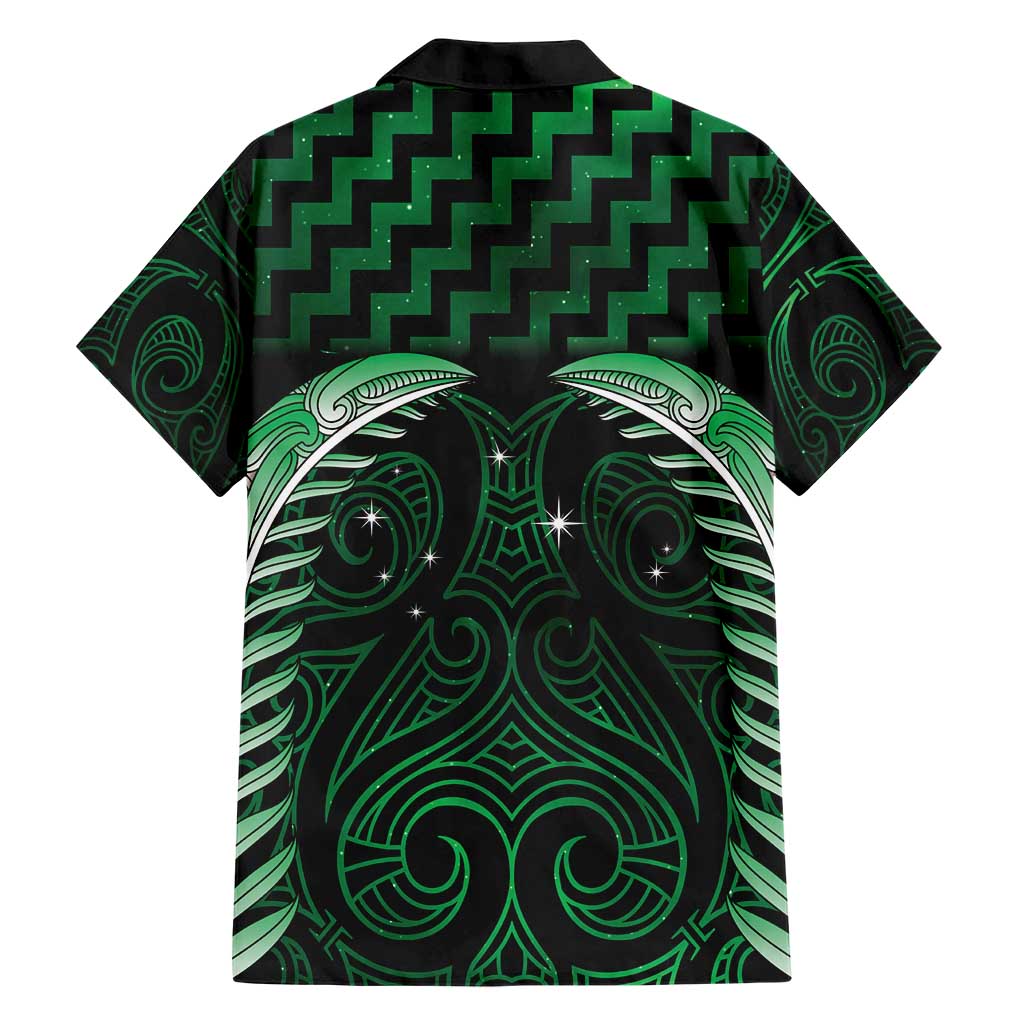 Green Matariki New Zealand Hawaiian Shirt Maori Poutama Galaxy Vibes LT14 - Polynesian Pride