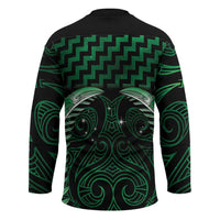 Green Matariki New Zealand Hockey Jersey Maori Poutama Galaxy Vibes - Polynesian Pride