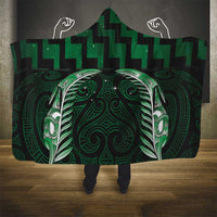 Green Matariki New Zealand Hooded Blanket Maori Poutama Galaxy Vibes LT14 - Polynesian Pride