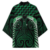 Green Matariki New Zealand Kimono Maori Poutama Galaxy Vibes - Polynesian Pride