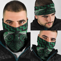 Green Matariki New Zealand Neck Gaiter Maori Poutama Galaxy Vibes - Polynesian Pride