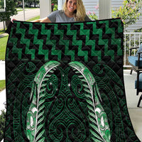 Green Matariki New Zealand Quilt Maori Poutama Galaxy Vibes LT14 Green - Polynesian Pride