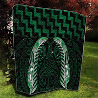 Green Matariki New Zealand Quilt Maori Poutama Galaxy Vibes LT14 - Polynesian Pride