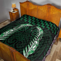 Green Matariki New Zealand Quilt Maori Poutama Galaxy Vibes LT14 - Polynesian Pride