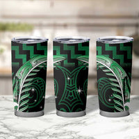 Green Matariki New Zealand Tumbler Cup Maori Poutama Galaxy Vibes LT14 - Polynesian Pride