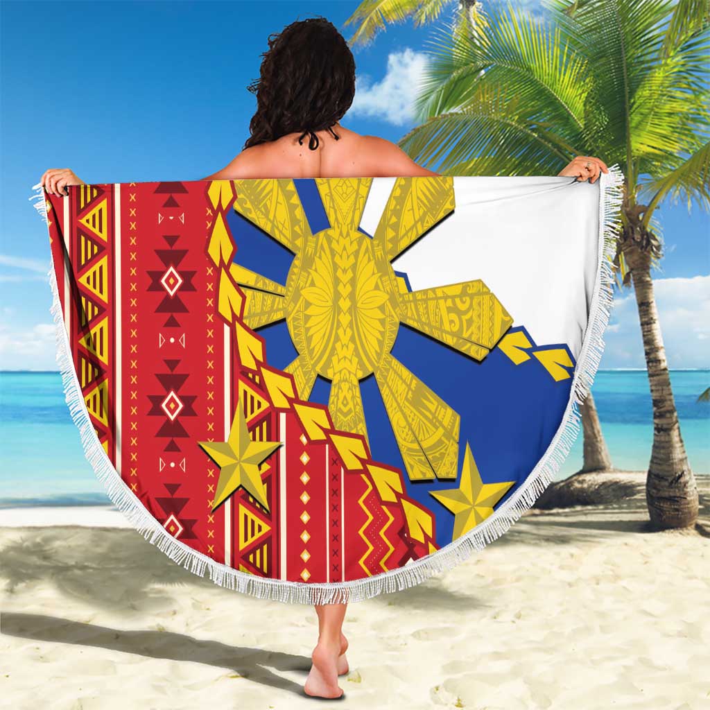 Philippines Independence Day Beach Blanket Pilipinas Sun Stars Igorot Pattern