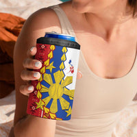 Philippines Independence Day 4 in 1 Can Cooler Tumbler Pilipinas Sun Stars Igorot Pattern LT14 - Polynesian Pride
