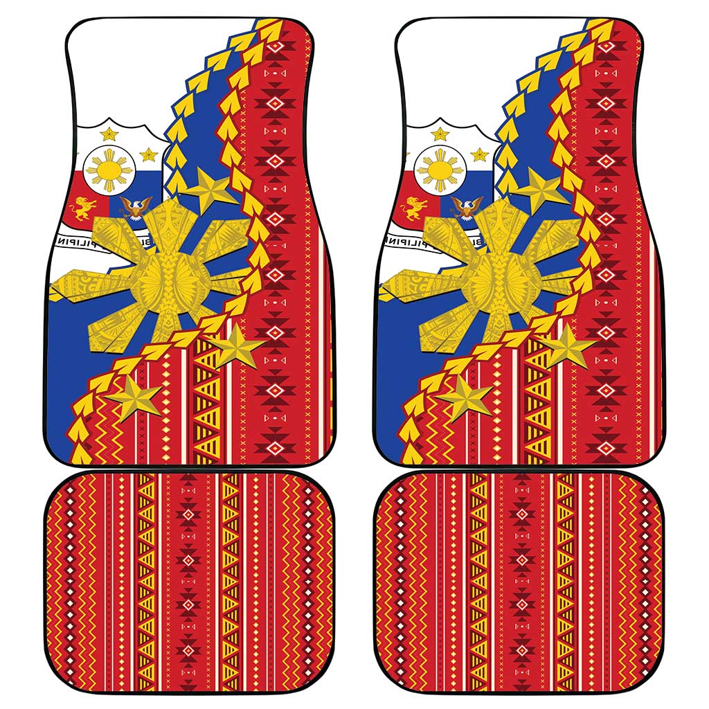 Philippines Independence Day Car Mats Pilipinas Sun Stars Igorot Pattern LT14 - Polynesian Pride
