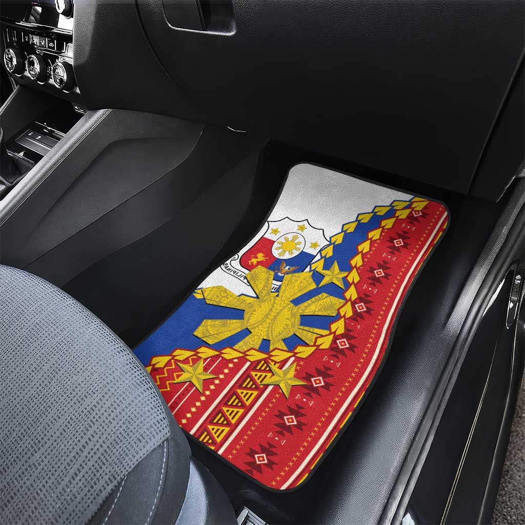 Philippines Independence Day Car Mats Pilipinas Sun Stars Igorot Pattern LT14 - Polynesian Pride