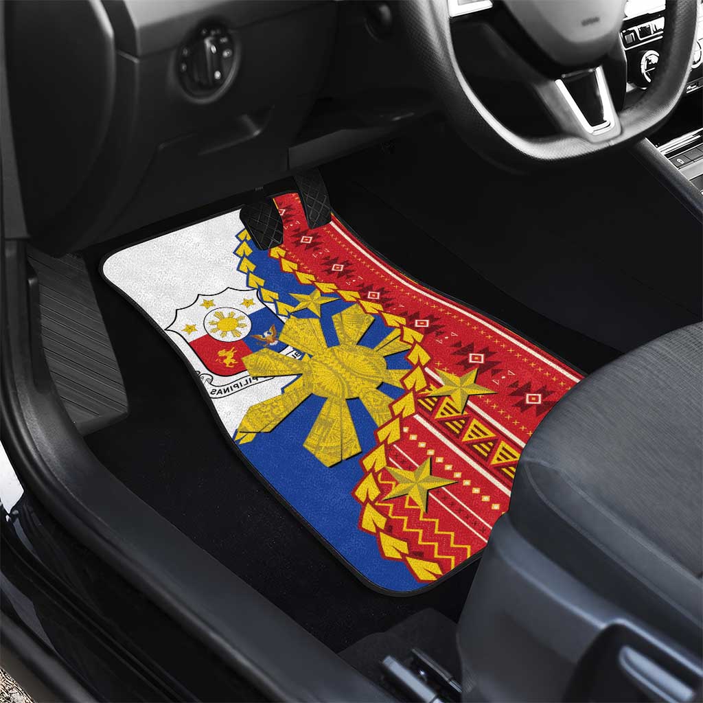 Philippines Independence Day Car Mats Pilipinas Sun Stars Igorot Pattern LT14 - Polynesian Pride