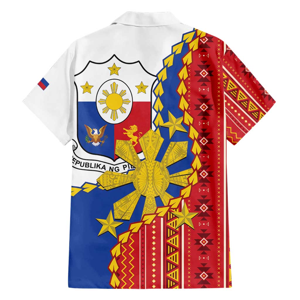 Philippines Independence Day Family Matching Short Sleeve Bodycon Dress and Hawaiian Shirt Pilipinas Sun Stars Igorot Pattern LT14 - Polynesian Pride