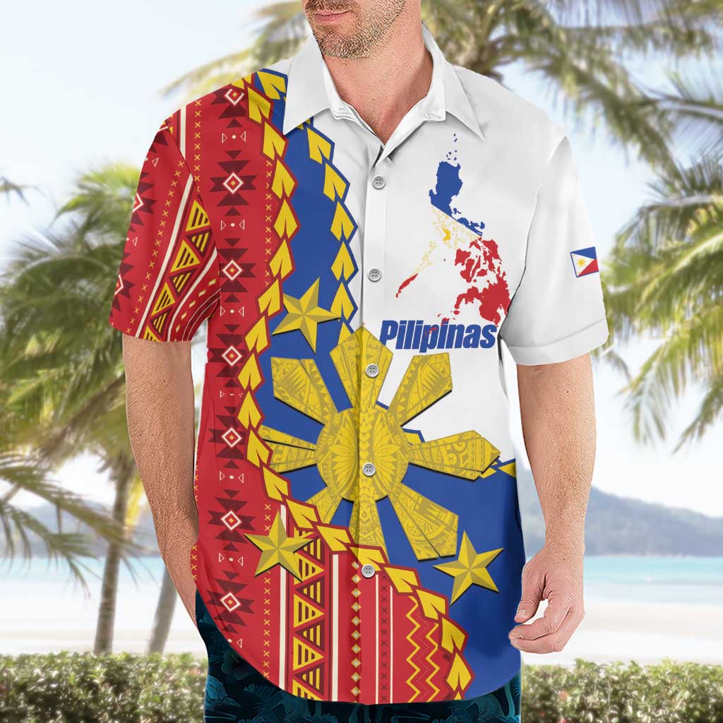 Philippines Independence Day Hawaiian Shirt Pilipinas Sun Stars Igorot Pattern
