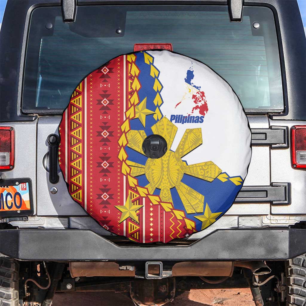 Philippines Independence Day Spare Tire Cover Pilipinas Sun Stars Igorot Pattern