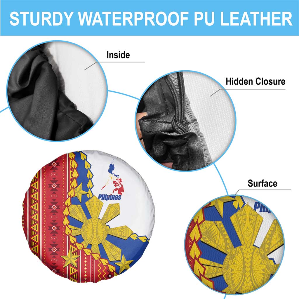 Philippines Independence Day Spare Tire Cover Pilipinas Sun Stars Igorot Pattern