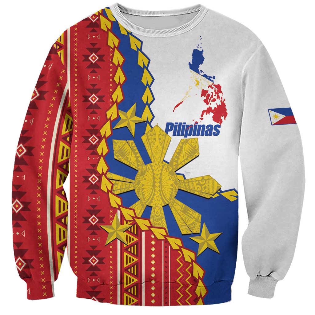 Philippines Independence Day Sweatshirt Pilipinas Sun Stars Igorot Pattern
