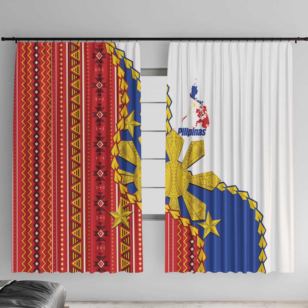 Philippines Independence Day Window Curtain Pilipinas Sun Stars Igorot Pattern