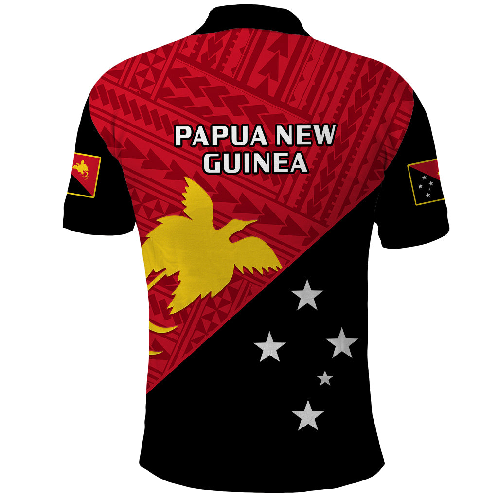 Papua New Guinea Football Polo Shirt Go PNG Polynesian Pattern Sporty Style LT14 - Polynesian Pride