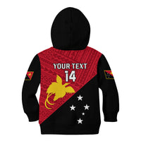 Personalised Papua New Guinea Football Kid Hoodie Go PNG Polynesian Pattern Sporty Style LT14 - Polynesian Pride
