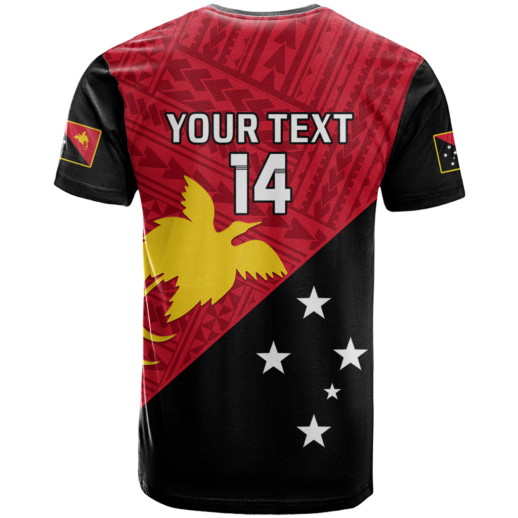 Custom Papua New Guinea Football T Shirt Go PNG Polynesian Pattern Sporty Style LT14 - Polynesian Pride
