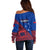 Samoa Football Off Shoulder Sweater Samoan Coat Of Arm Polynesian Sporty Style LT14 - Polynesian Pride