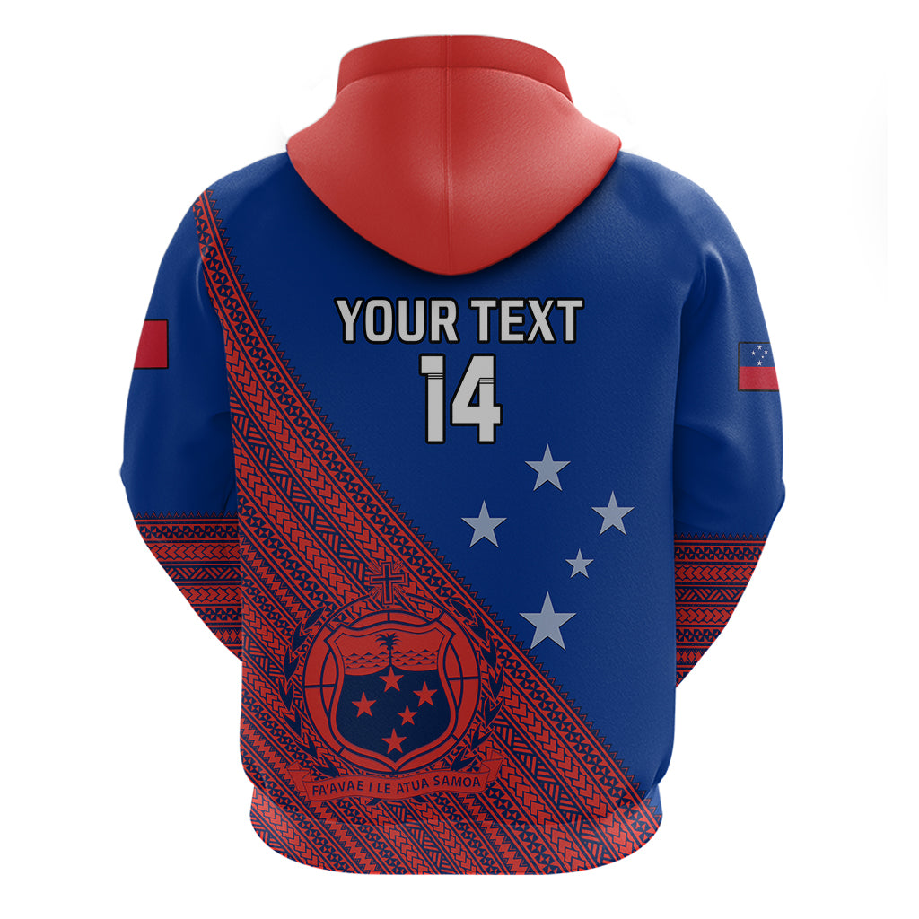 Custom Samoa Football Hoodie Samoan Coat of Arm Polynesian Sporty Style LT14 - Polynesian Pride