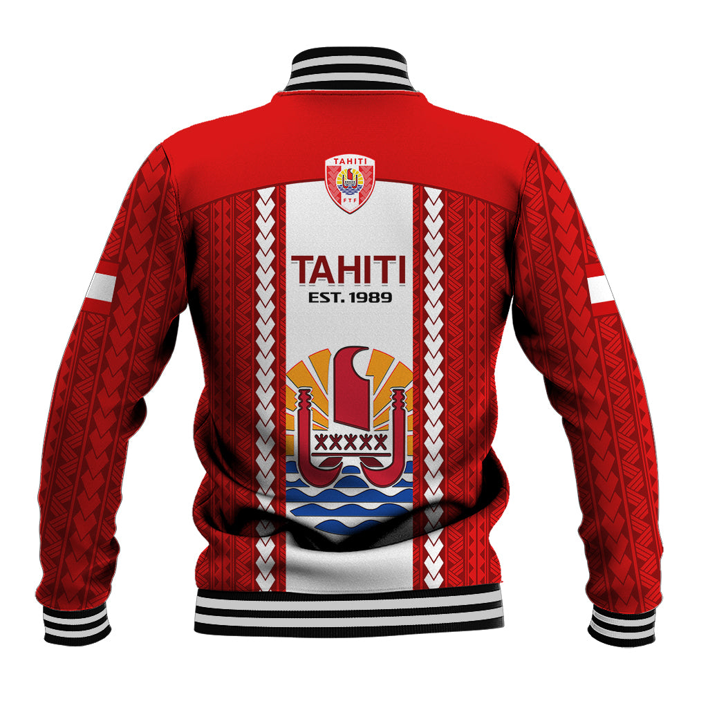 Tahitian Football Baseball Jacket Tahiti Coat Of Arm Polynesian Sporty Style LT14 - Polynesian Pride