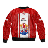 Tahitian Football Bomber Jacket Tahiti Coat Of Arm Polynesian Sporty Style LT14 - Polynesian Pride