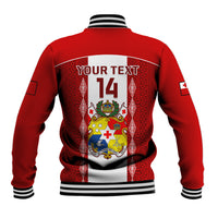 Personalised Tonga Football Baseball Jacket Tongan Ngatu Pattern Sporty Style LT14 - Polynesian Pride