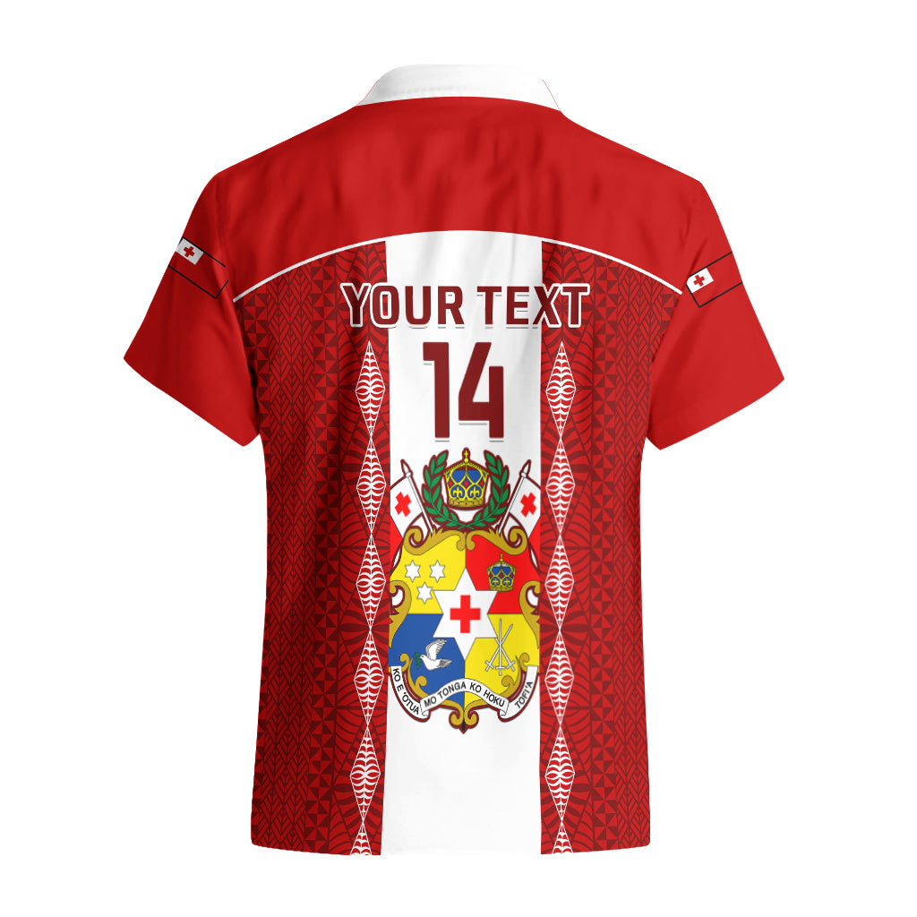 Personalised Tonga Football Hawaiian Shirt Tongan Ngatu Pattern Sporty Style LT14 - Polynesian Pride