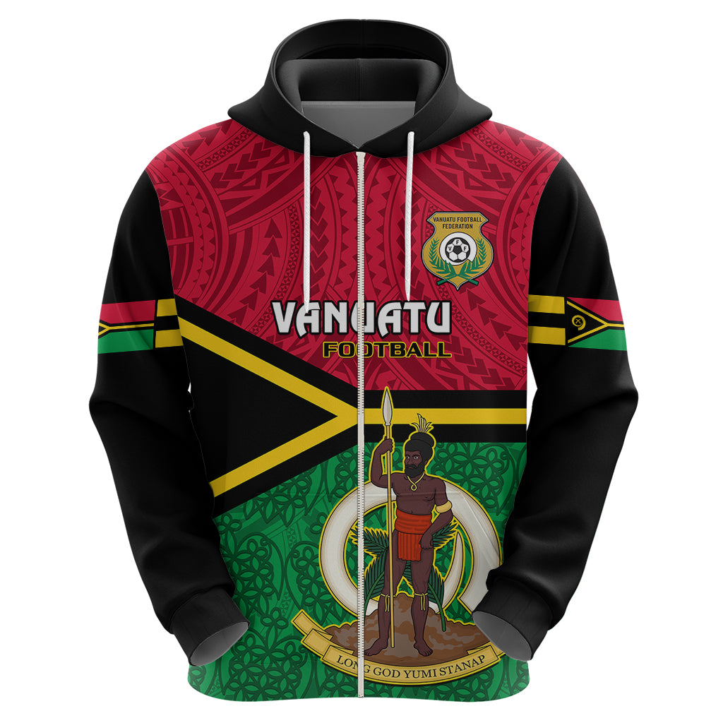 Custom Vanuatu Football Hoodie Vanuatuan Coat of Arm Polynesian Flag Style LT14 - Polynesian Pride