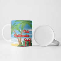 Flamingo Hawaii Summer Christmas Personalized Ceramic Mug Mele Kalikimaka Beachy Vibes LT14 - Polynesian Pride