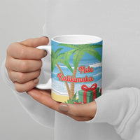 Flamingo Hawaii Summer Christmas Personalized Ceramic Mug Mele Kalikimaka Beachy Vibes LT14 - Polynesian Pride