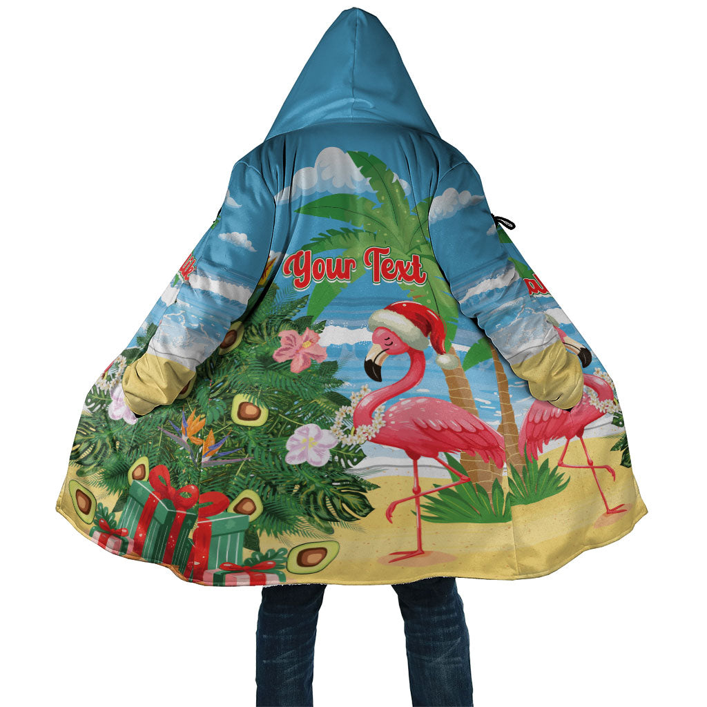 Flamingo Hawaii Summer Christmas Personalized Cloak Mele Kalikimaka Beachy Vibes