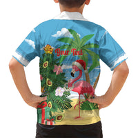 Flamingo Hawaii Summer Christmas Personalized Family Matching Off Shoulder Maxi Dress and Hawaiian Shirt Mele Kalikimaka Beachy Vibes LT14 - Polynesian Pride