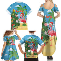 Flamingo Hawaii Summer Christmas Personalized Family Matching Summer Maxi Dress and Hawaiian Shirt Mele Kalikimaka Beachy Vibes LT14 - Polynesian Pride