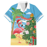 Flamingo Hawaii Summer Christmas Personalized Hawaiian Shirt Mele Kalikimaka Beachy Vibes
