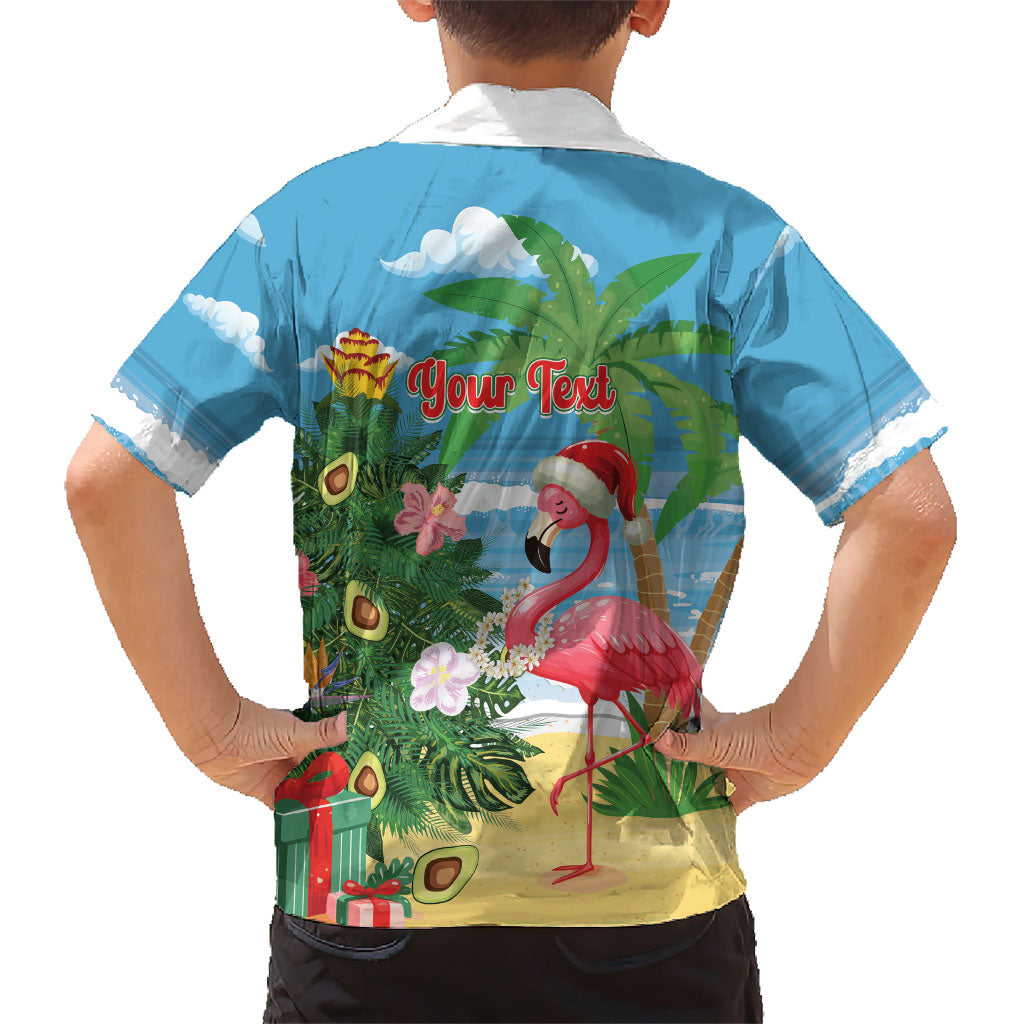 Flamingo Hawaii Summer Christmas Personalized Hawaiian Shirt Mele Kalikimaka Beachy Vibes