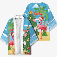 Flamingo Hawaii Summer Christmas Personalized Kimono Mele Kalikimaka Beachy Vibes LT14 - Polynesian Pride