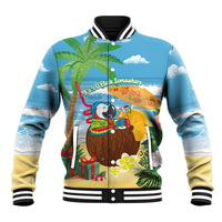 Chilling Parrot Hawaii Summer Christmas Personalized Baseball Jacket It's 5 O'Clock Somewhere Beachy Vibes
