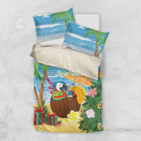Chilling Parrot Hawaii Summer Christmas Personalized Bedding Set It's 5 O'Clock Somewhere Beachy Vibes LT14 US Twin 172cm x 218cm Blue - Polynesian Pride