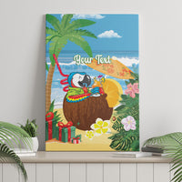Chilling Parrot Hawaii Summer Christmas Personalized Canvas Wall Art It's 5 O'Clock Somewhere Beachy Vibes