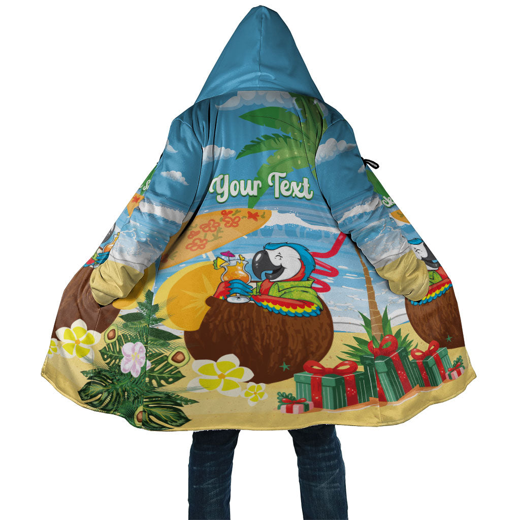 Chilling Parrot Hawaii Summer Christmas Personalized Cloak It's 5 O'Clock Somewhere Beachy Vibes LT14 Unisex Blue - Polynesian Pride