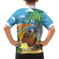 Chilling Parrot Hawaii Summer Christmas Personalized Family Matching Off Shoulder Maxi Dress and Hawaiian Shirt It's 5 O'Clock Somewhere Beachy Vibes LT14 - Polynesian Pride
