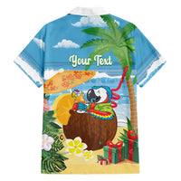 Chilling Parrot Hawaii Summer Christmas Personalized Family Matching Off Shoulder Short Dress and Hawaiian Shirt It's 5 O'Clock Somewhere Beachy Vibes LT14 - Polynesian Pride