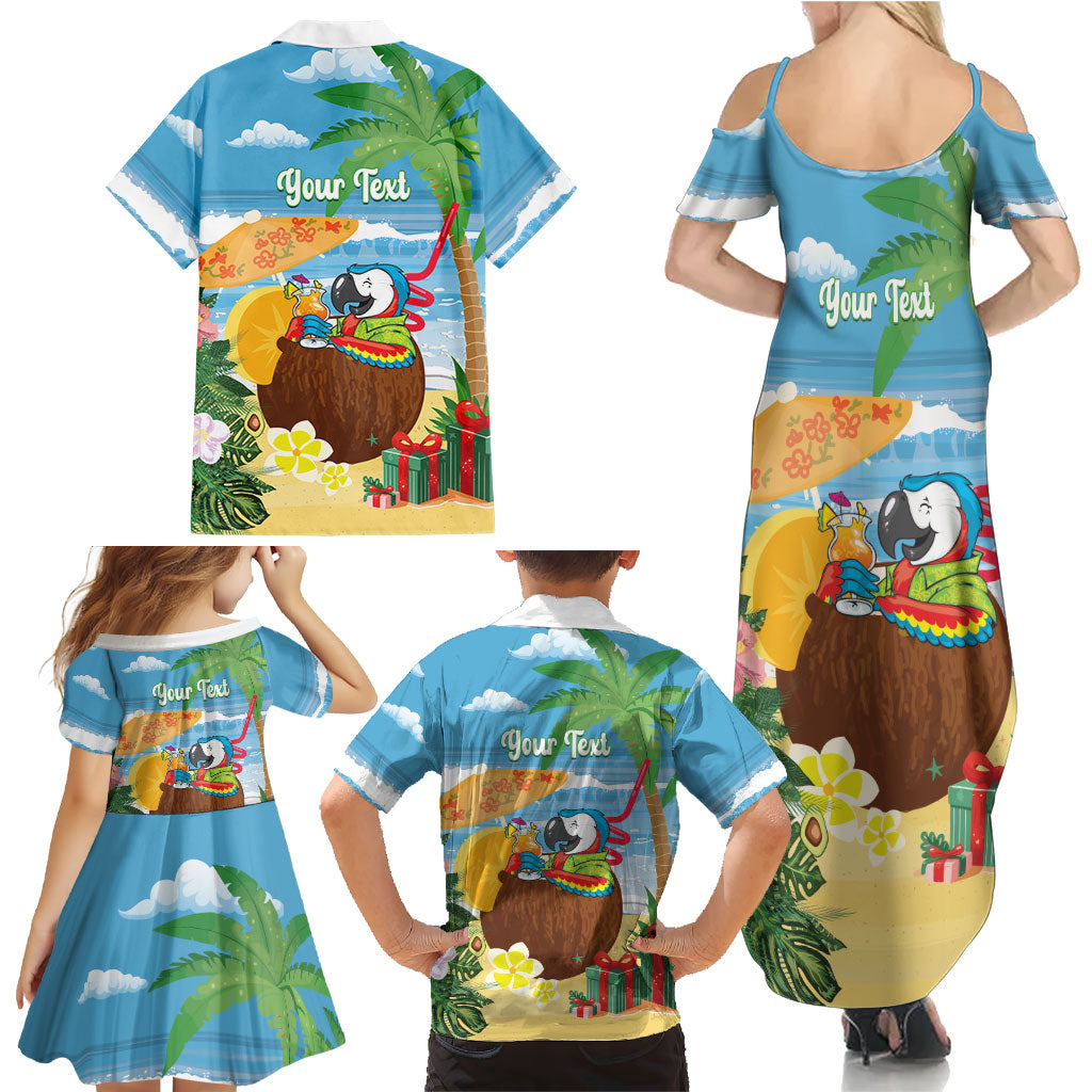 Chilling Parrot Hawaii Summer Christmas Personalized Family Matching Summer Maxi Dress and Hawaiian Shirt It's 5 O'Clock Somewhere Beachy Vibes LT14 - Polynesian Pride